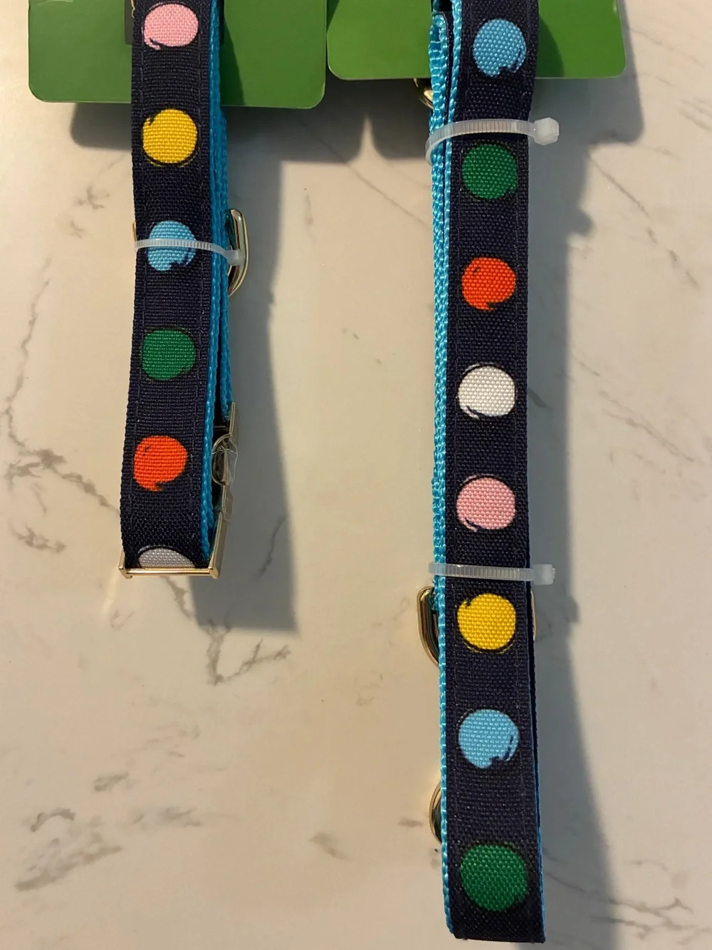 Kate Spade New York Polka Dot Dog Collar & Leash Set S/M NWT Designer Pet Bundle